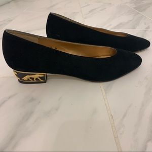 Vintage Abstract Heel Flats